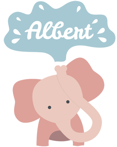 Kids vinyl rug customizable small elephant - TenStickers