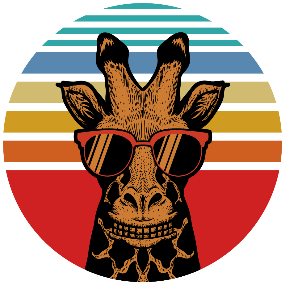 Hipster giraffe bedroom vinyl rug - TenStickers