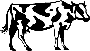 Bedroom vinyl rug cow illustration vinyl decor - TenStickers