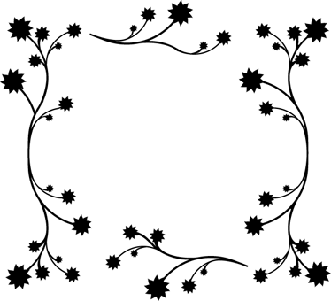 Bedroom vinyl rug floral frame decorative vinyl - TenStickers