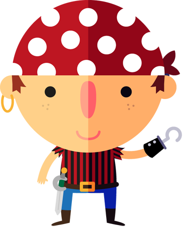 Kids vinyl rug with pirate illustration - TenStickers