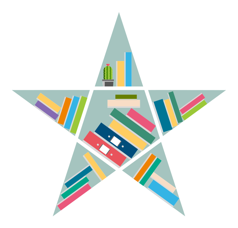 Kids vinyl rug star reader rug - TenStickers