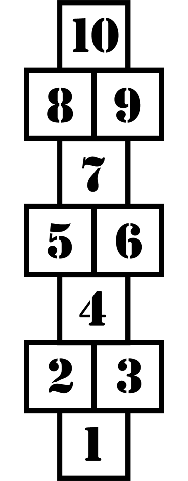 Game vinyl rug modern hopscotch mat - TenStickers