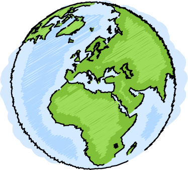 World map vinyl rug decorative illustration earth - TenStickers