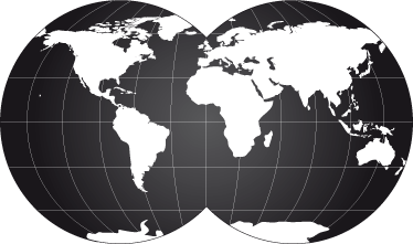 World map vinyl rug double globe decorative vinyl - TenStickers