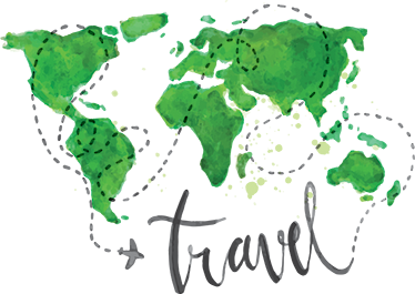 World map vinyl rug decorative travel map - TenStickers