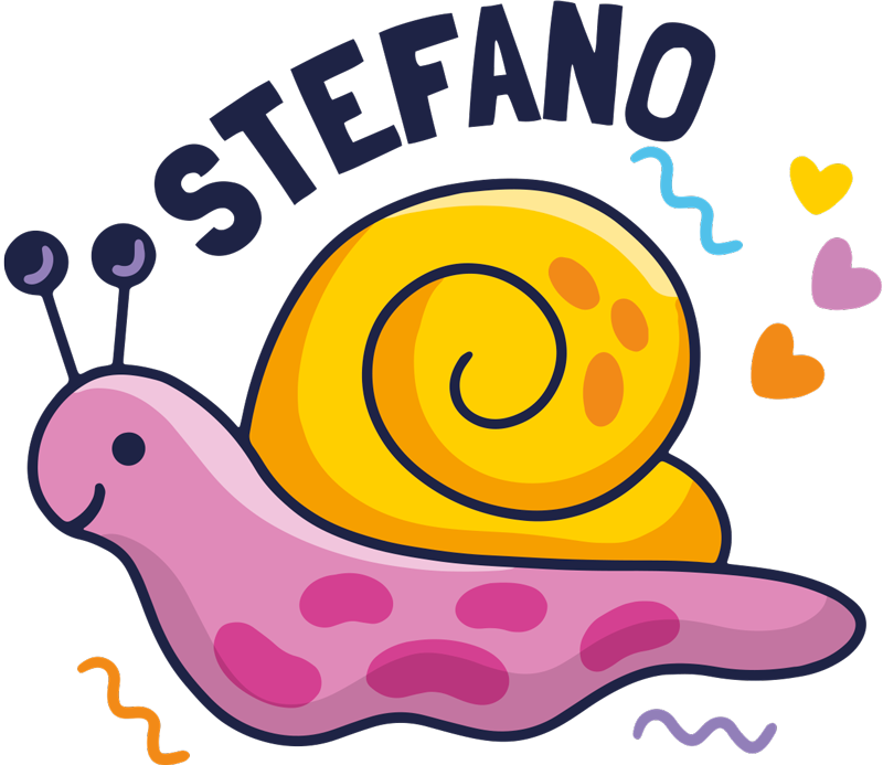 Kids vinyl rug colorful snail personalized design - TenStickers