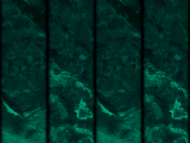 Black and green marble effect bathroom vinyl rug - TenStickers