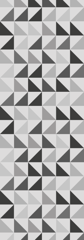 Bathroom vinyl rug in geometric triangles design - TenStickers