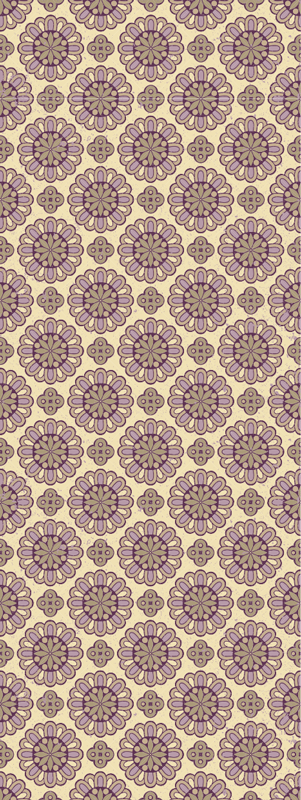 Bathroom vinyl rug with purple ethnic mandala - TenStickers