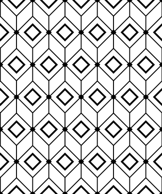 Geometric vinyl rug with modern diamond shapes - TenStickers