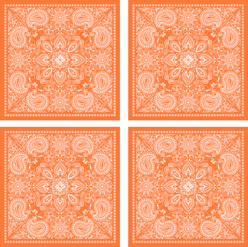 Bathroom vinyl rug in paisley tile design - TenStickers