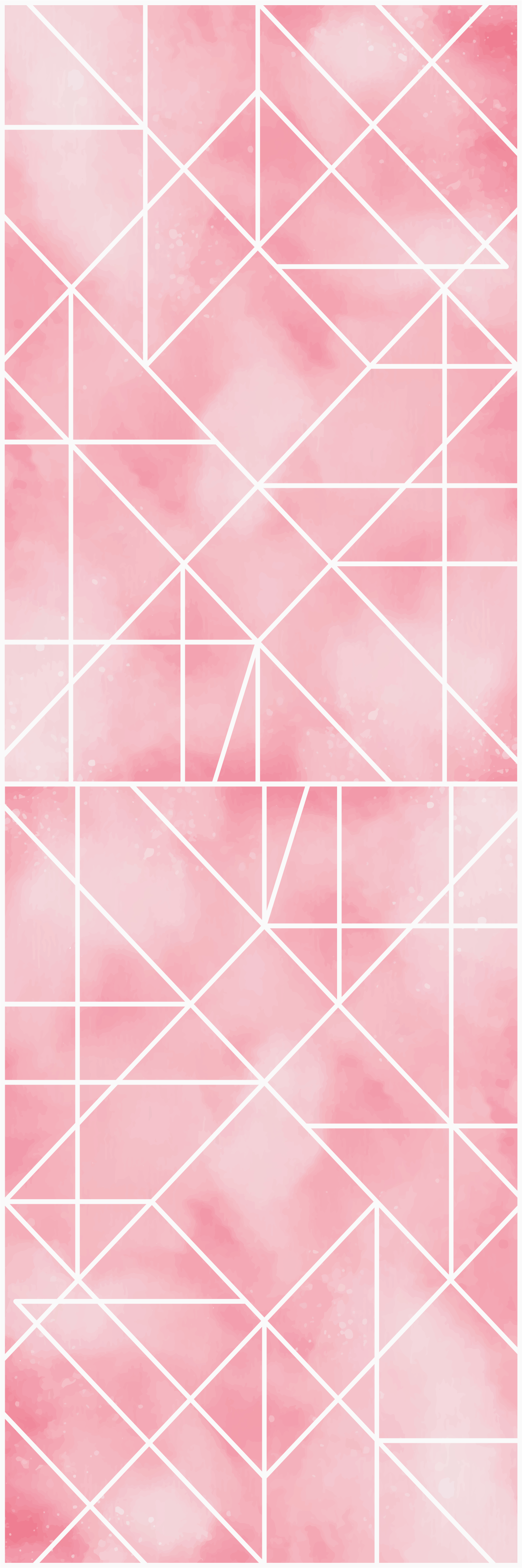 Kitchen vinyl rug in pink triangles pattern - TenStickers