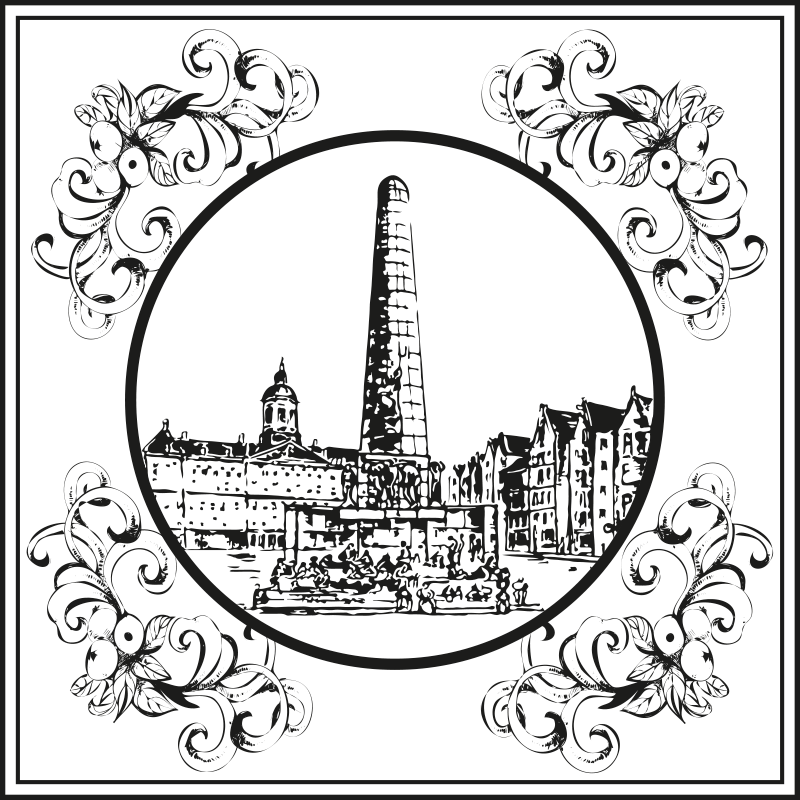 Kitchen vinyl rug amsterdam dam square - TenStickers