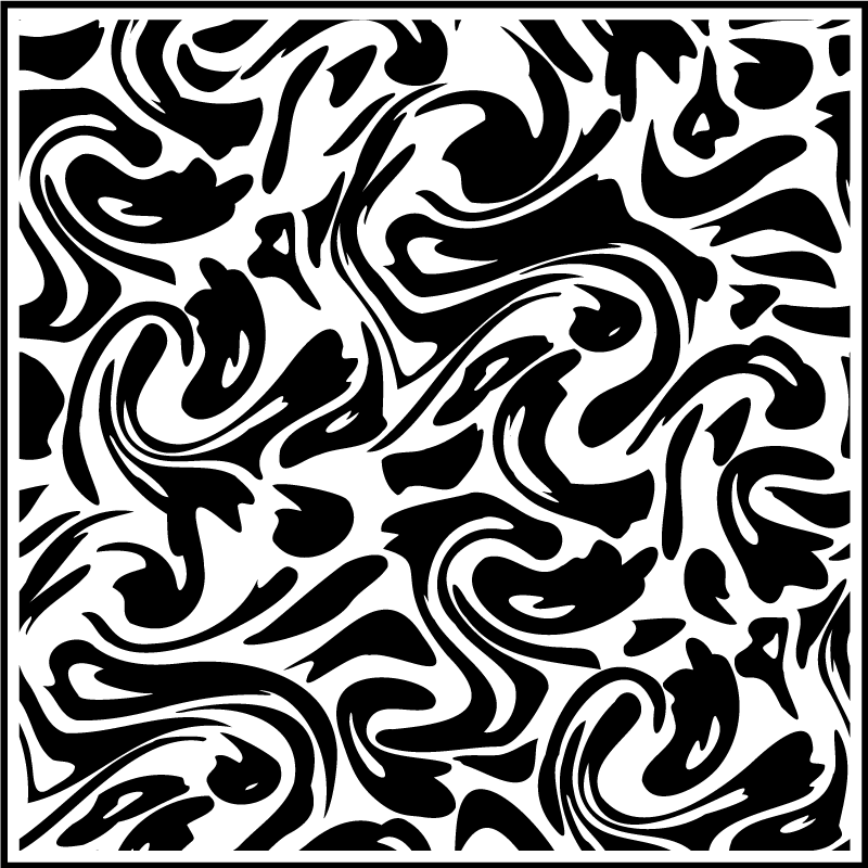 Kitchen vinyl rug in modern fluid design - TenStickers
