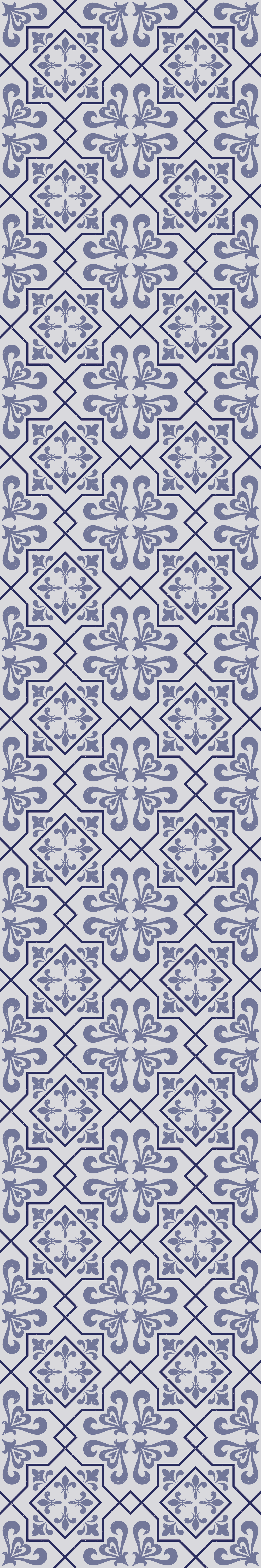 Kitchen vinyl rug blue octagon portuguese tile - TenStickers