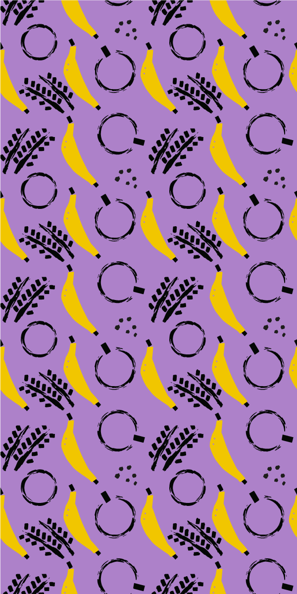 Bedroom vinyl rug in african purple banana style - TenStickers