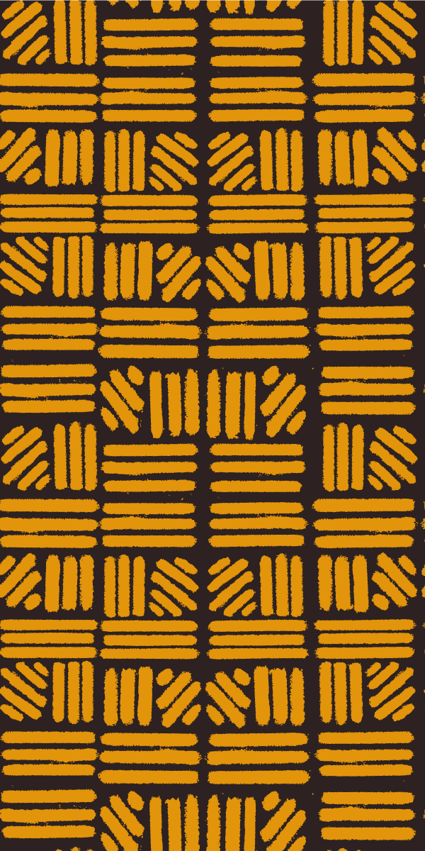 Bedroom vinyl rug with african golden abstract art - TenStickers