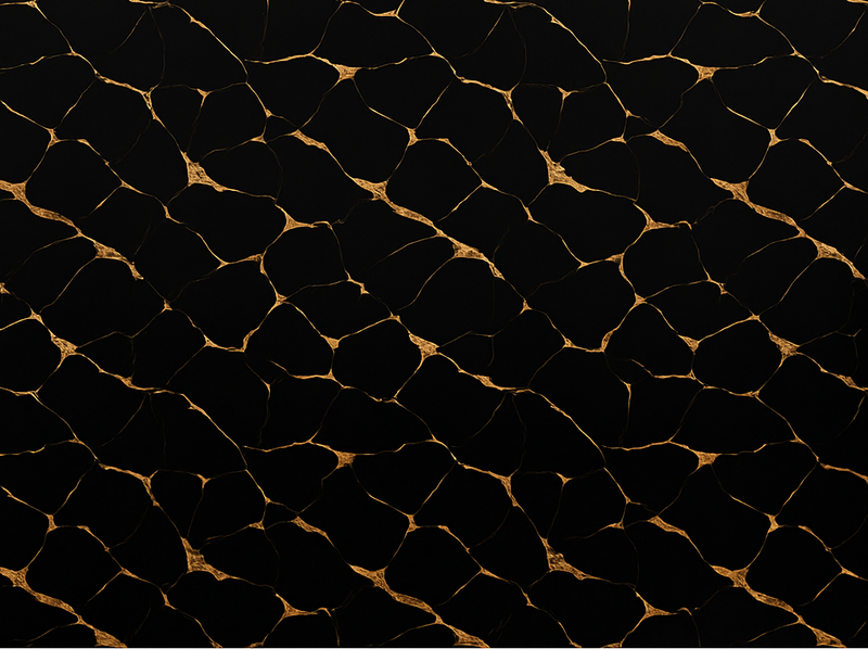Bedroom vinyl rug black marble with gold cracks - TenStickers