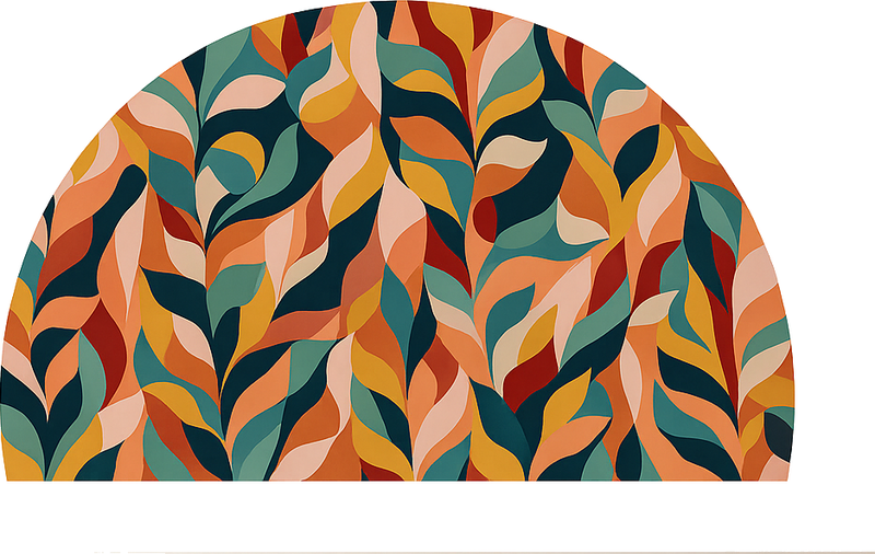 Bedroom vinyl rug with abstract jungle vibes - TenStickers