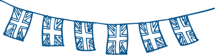 Bedroom vinyl rug uk bunting design - TenStickers