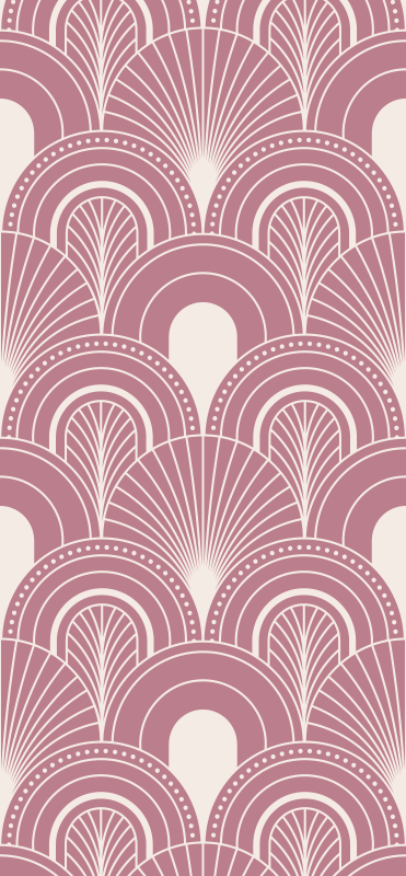 Office vinyl rug in rose gold arc decor style - TenStickers