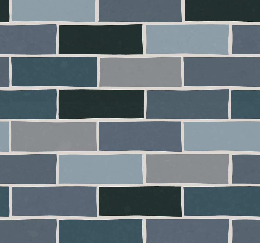 Bedroom vinyl rug in stone gray brick pattern - TenStickers