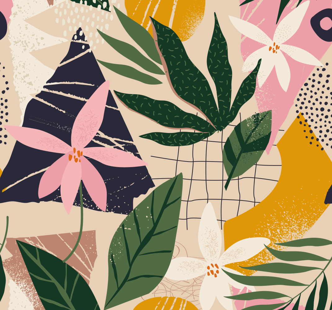 Bedroom vinyl rug a garden at home - TenStickers