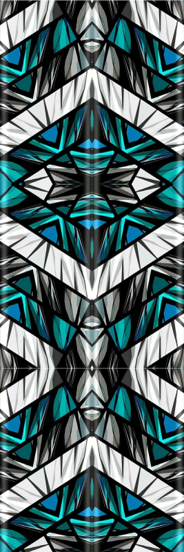 Cool black blue and white graffiti bedroom vinyl rug - TenStickers