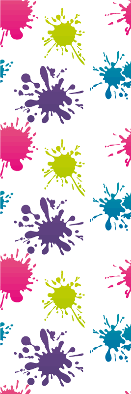 Bedroom vinyl rug in a burst of colors - TenStickers