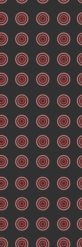 Bedroom vinyl rug with red seamless round pattern - TenStickers