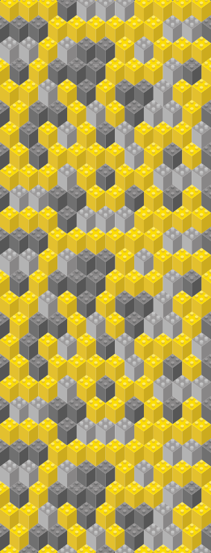 Bedroom vinyl rug in pantone building blocks design - TenStickers