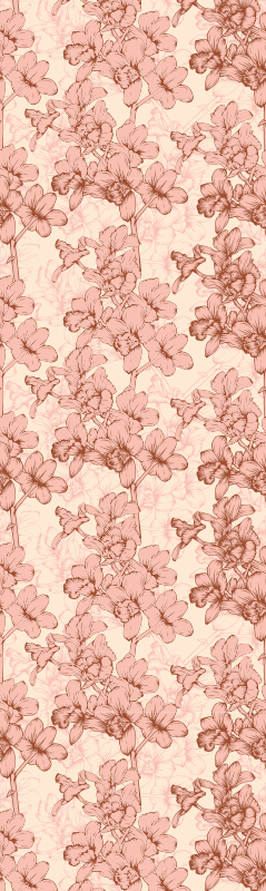 Bedroom vinyl rug with vintage 3d flowers - TenStickers