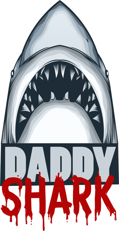 Bedroom vinyl rug daddy shark rug - TenStickers