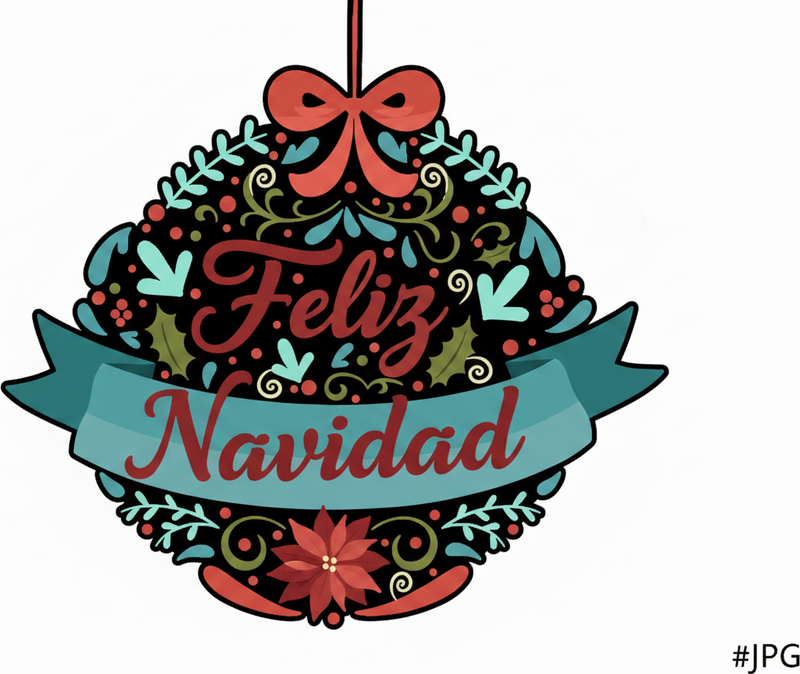Feliz navidad bedroom vinyl rug - TenStickers