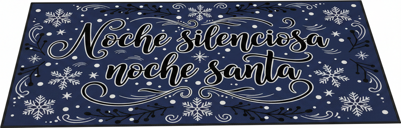 Silent night holy night bedroom vinyl rug - TenStickers