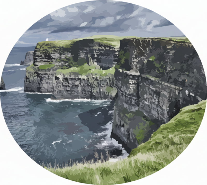 Bedroom vinyl rug cliffs of moher design - TenStickers