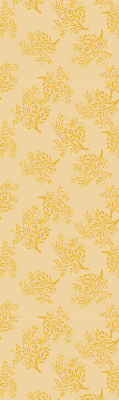 Scandinavian vinyl rug nordic orange trees - TenStickers