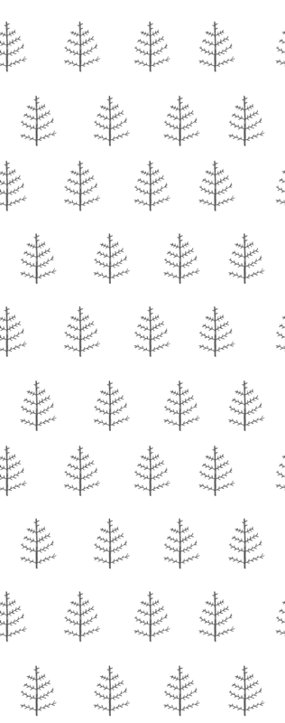 Scandinavian vinyl rug with gray minimalist tree design - TenStickers