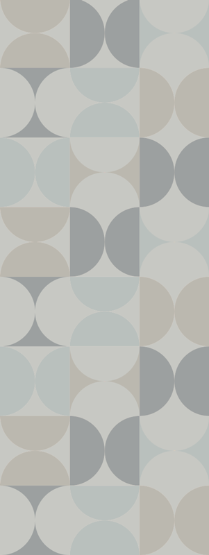 Scandinavian vinyl rug in pastel geometric design - TenStickers