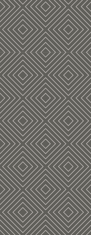 Scandinavian vinyl rug in white and gray squares - TenStickers
