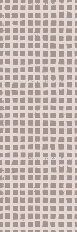 Scandinavian vinyl rug in checked pattern on warm brown - TenStickers
