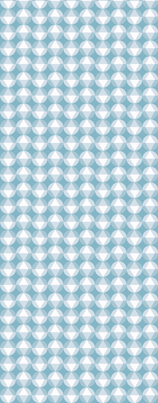 Scandinavian vinyl rug in nordic blue pattern - TenStickers
