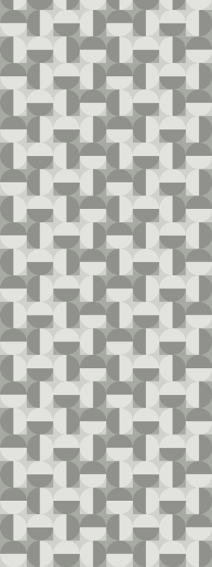 Scandinavian vinyl rug in nordic gray circle design - TenStickers