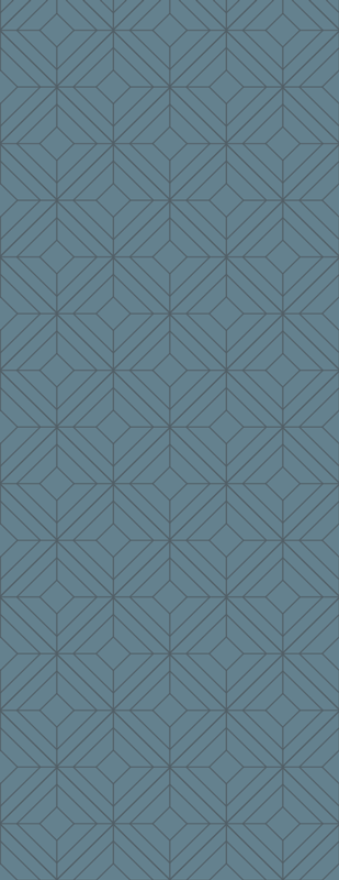 Scandinavian vinyl rug with gray diamond pattern - TenStickers