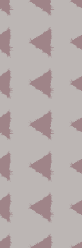 Scandinavian vinyl rug in beige japandi triangle pattern - TenStickers