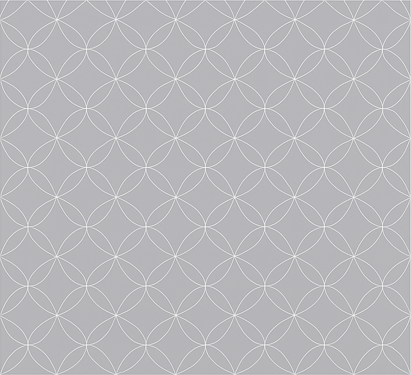Scandinavian vinyl rug in grey floral geometry - TenStickers