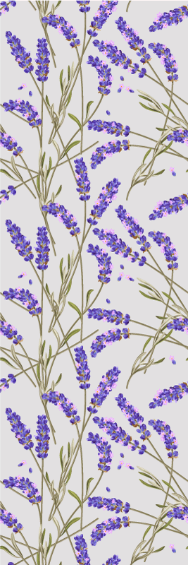 Nature vinyl rug provencal lavender design - TenStickers