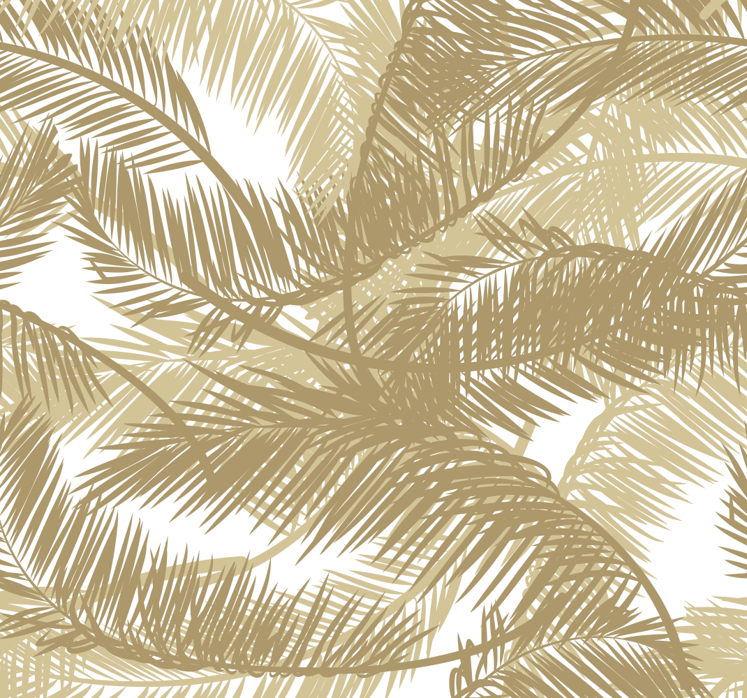 Nature vinyl rug tropical golden palm design - TenStickers