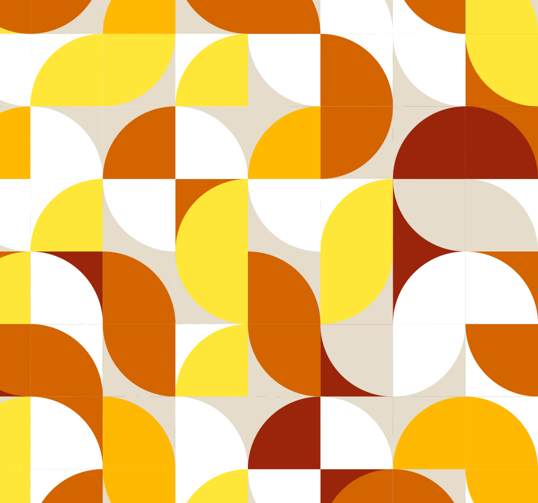 Vintage vinyl rug in retro orange and yellow - TenStickers
